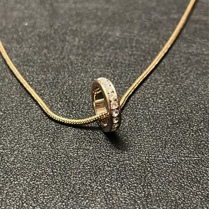 Crazy Horse April Crystal Birthstone Halo Goldtone Round Snake Necklace